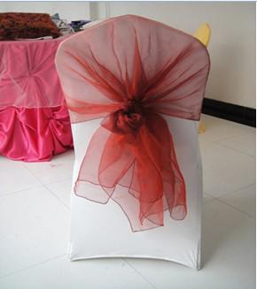 around 90 kind color 65cm*200cm organza chair cover hood/chair sash/organza sash 50pcs a lot