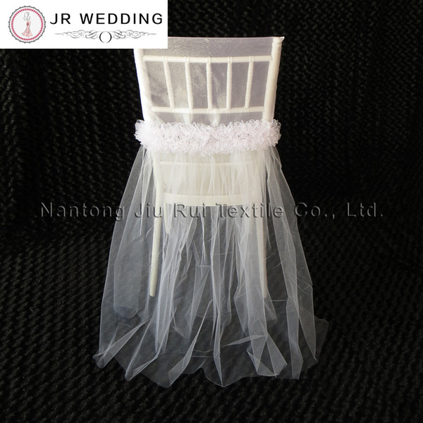 50pcs 2style Wedding Dress Fancy Organza Chair Cup And Tutu Lace Chair Cap Colorful Chiavari Chair Cover Decora