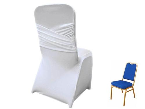 100 PCS Free Shipping Cross Back White Color Lycra Spandex Chair Cover For Wedding,Party Decoration