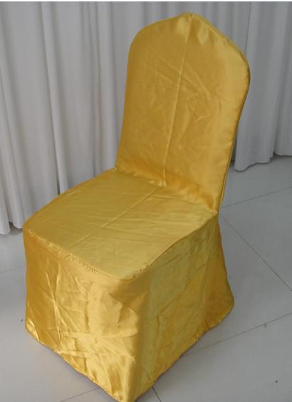 Round Top Gold Banquet Satin Chair Cover 100PCS With Free Shipping For Wedding Use 5 Size Can Choose