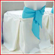 White Polyester Chair Cover With Two Pleats On The Back Bottom 100PCS A Lot For Free Shipping