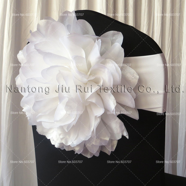 3 Colors For Choice Big Satin Rose Flower With Lycra Band 100PCS MOQ Free Shipping For Wedding,Party,Hotel Use