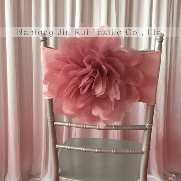 Very very Popular Romantic Fantastic Free Shipping 100pcs /lot Blush /Pink 35cm dia Lycra Chiavari Chair Band For Wedding Use