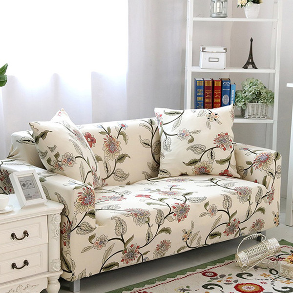 Pastoral Styles Sofa Cover Sectional Capa de sofa Covers Elastic Sofa Covers Flower Printed Slipcover Couch Cover For Living Room