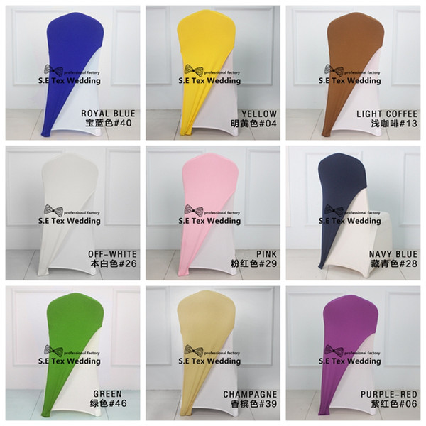 50pcs Bulk Salle Price Lycra Chair Cap \ Hood Used For Banquet Wedding Spandex Chair Cover Decoration Free Shipping