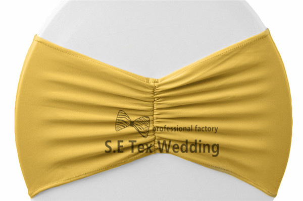 Nice Looking Pleated Spandex Chair Sash \ Lycra Chair Band Used For Chair Cover Wedding Event Decoration