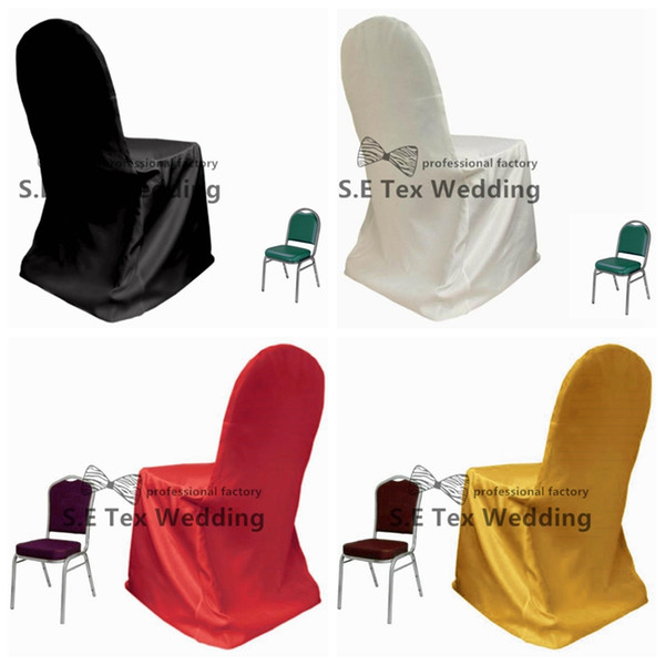 100pcs Lot Satin Chair Cover For Many Kinds Of Banquet Chair For Wedding And Event Decoration