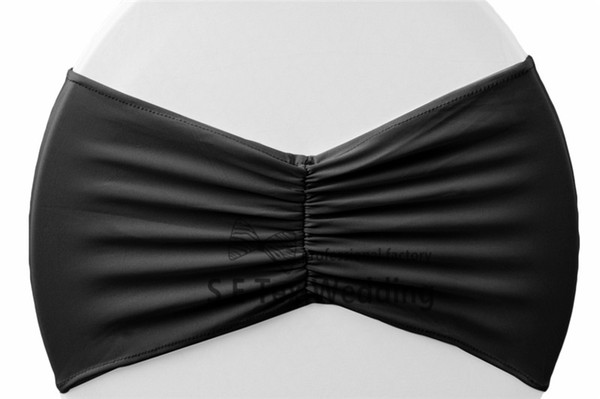 wholesale Price Pleated Spandex Chair Sash \ Lycra Chair Band Used For Chair Cover Wedding Event Decoration