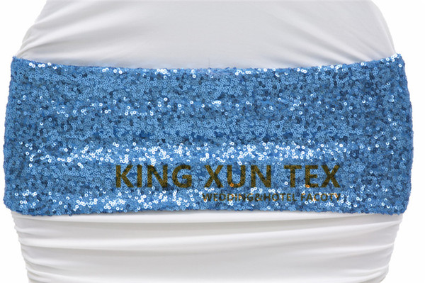 Wholesale Price All Sequin Chair Band \ Chair Sash For Chair Cover Decoration Free Shipping