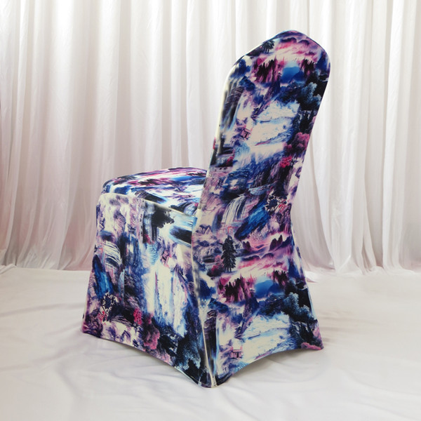 heavy scuba spandex/lycra printed banquet chair cover