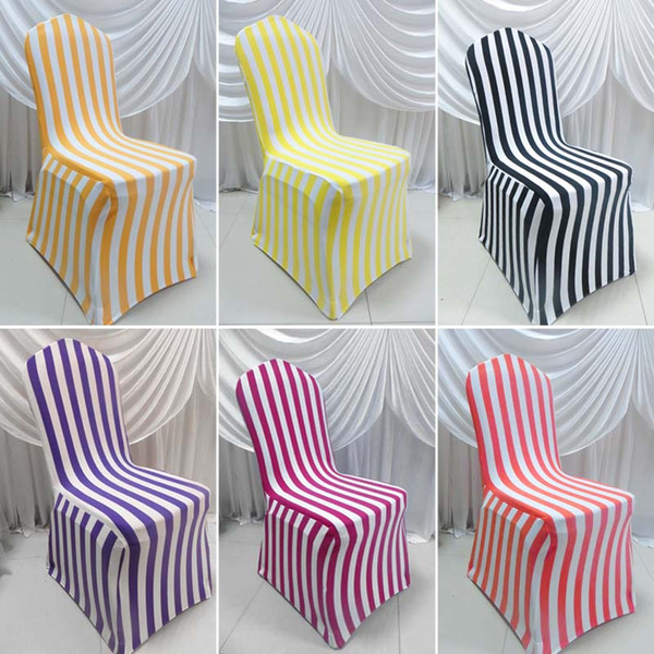 stripe spandex lycra banquet chair cover