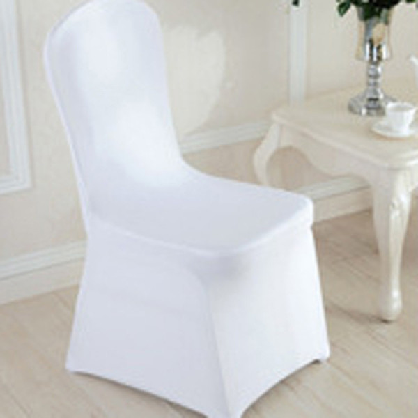 100 PCS Wedding Chair Covers White Stretch Universal Polyester Spandex Chair Cover for Weddings Banquet Restaurant Seat