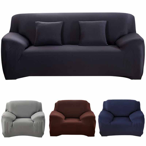 19 Colors Solid Color Sofa Slipcovers Elastic Sofa Cushion Covers Washable Couch Cover For Living Room 1/2/3/4 Seater