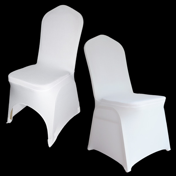 100 pcs Universal White Polyester Spandex Wedding Chair Covers for Weddings Banquet Folding Hotel Decoration Decor Hot Sale Wholesale