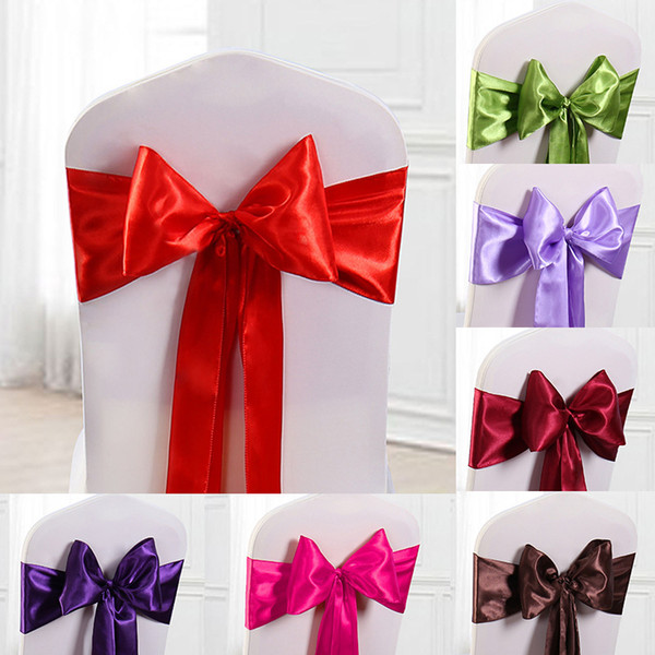 Elastic Chair Band Covers Sashes For Wedding Party Bowknot Tie Chairs sashes Hotel Meeting Wedding Banquet Supplies Free DHL WX9-1233