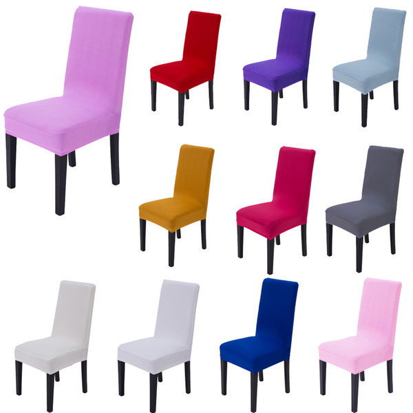 Free Shipping Hot Selling Universal Spandex Dining Home Chair Cover In 14 Colors For Home Wedding Banquet