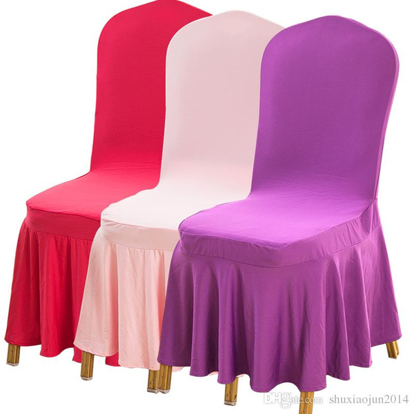 13 Solid Colors Polyester Spandex Dining Chair Covers For Wedding Party Chair Cover Dining Chair Seat Covers