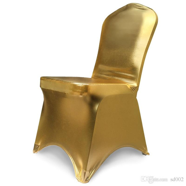 Classical Elasticity Seat Cover High End Solid Color Arch Shape Gilding Chair Covers For Wedding Banquet Hotel Supplies 13rl BB