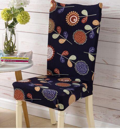 Chair Cover Floral Print Sunshine Pattern Chair Cover Home Dining Elastic Chair Covers Multifunctional Spandex Universal Stretch