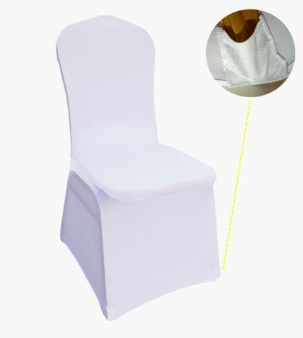 IN stock hotel chair cover cloth Wedding White Chair Covers Reataurant Banquet Hotel Dining Party Lycra Polyester Spandex outdoor