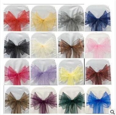 Hot Lace Bowknot Sashes For Wedding Hotel Wedding Party Decoration Sashes High Quality Bowknot Chair Decorations Discount