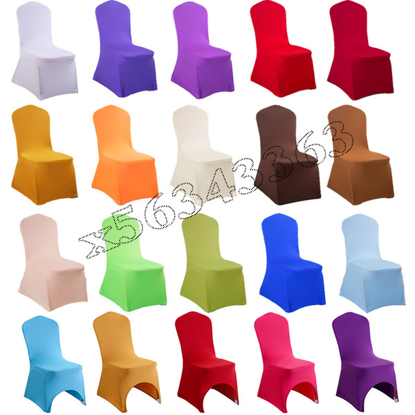 22 color Universal Chair Covers Party Wedding Chair Cover Stretch Polyester Spandex Chair Cover for Restaurant Banquet Hotel home Decoration