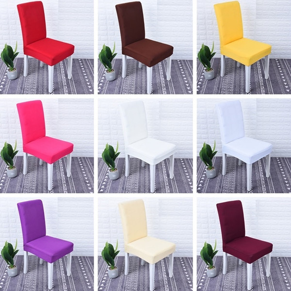 Newest High Elastic Chair Cover Restaurant Hotel Wedding Dining Room Chair Cover Home Decors Seat Covers Spandex Stretch Banquet I384