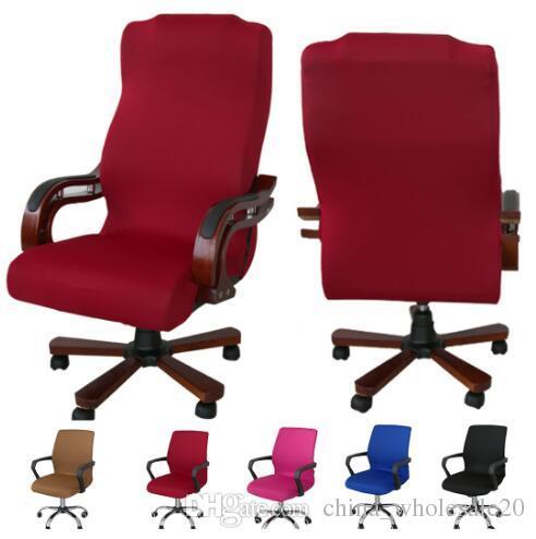 Factory Direct Smooth Elastic Polyester Computer Chair Office Chair Cover Stretch Armchair Covering Sillas Comedor Protector Slipcover S/M/L