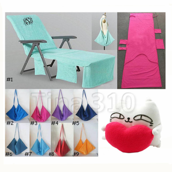 Hot 215*75CM Beach chair covers summer party double velvet sun lounger Chair Covers beach chair towel beach towel T2I5096