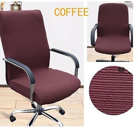 Office Slipcovers Cloth Chair pads Removable Cover stretch cushion Resilient Fabric Coffee