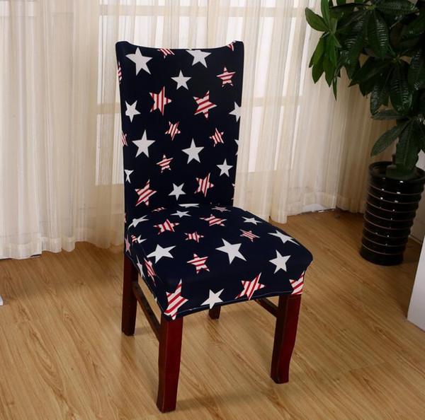 Minimalist Geometry Floral Spandex Elastic Dining Stretch Chair Cover Removable Anti-dirty Party Hotel Banquet Chair Seat Case