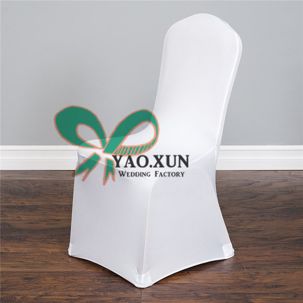 White Color Cheap Price Banquet Wedding Lycra Spandex Chair Cove