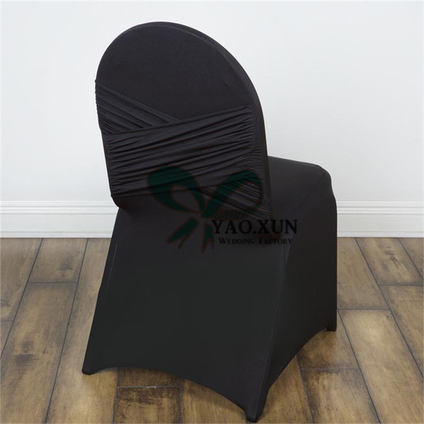 New Design Back With Swag Spandex Chair Cover Cheap Wedding Decoration