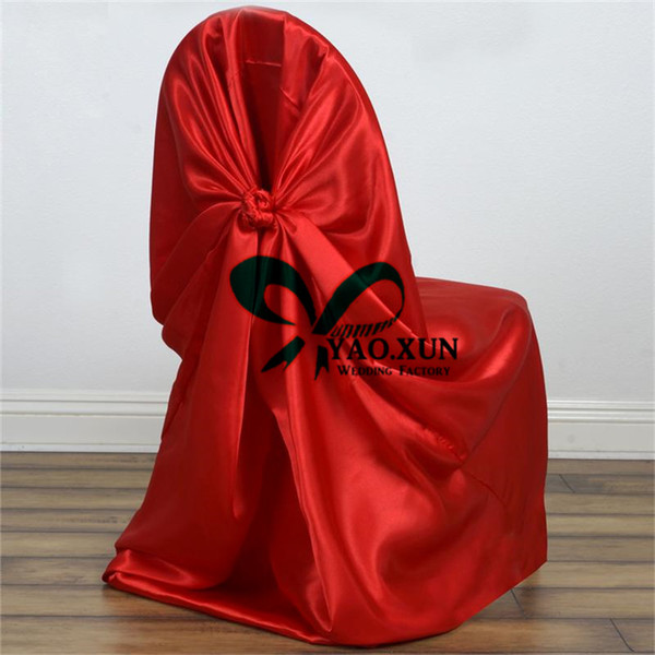 Top Sale Satin Self Tie Chair Cover For Wedding Decoration