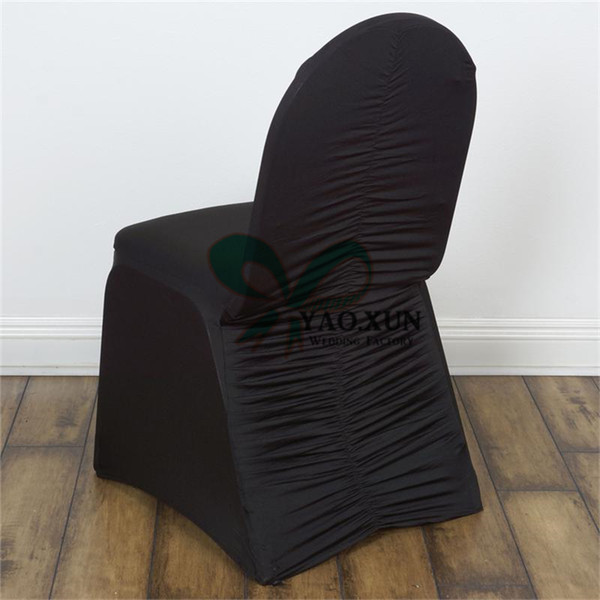 New Design Back Pleated Spandex Chair Cover Cheap Wedding Decoration