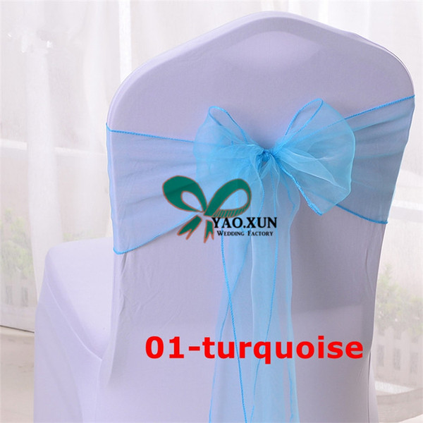 Wholesale Price Organza Chair Sash \ Wedding Chair Sash Fit On Wedding Chair Cover