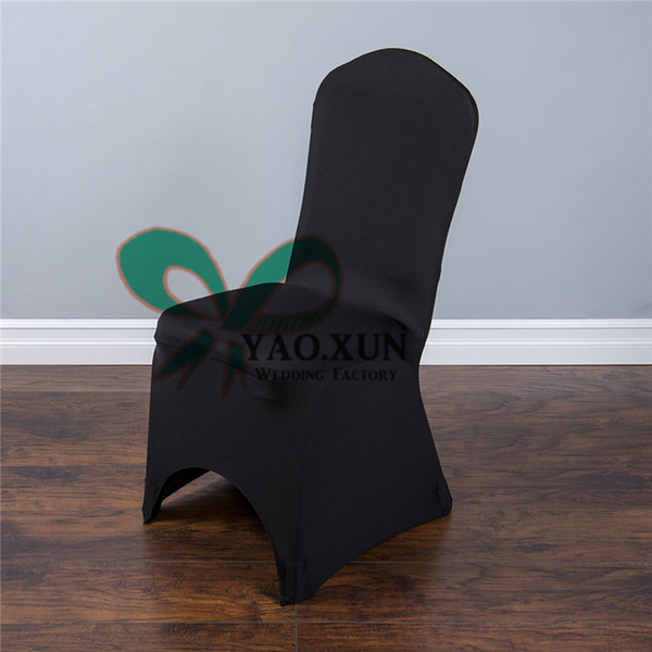 50pcs Black Color Lycra Spandex Chair Cover For Wedding Decoration