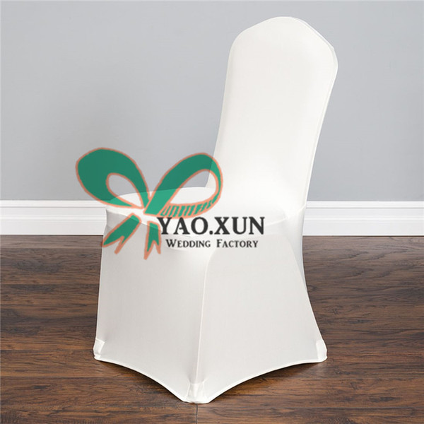 Ivory Color Lycra Spandex Chair Cover For Wedding Decorations And Party Factory Price