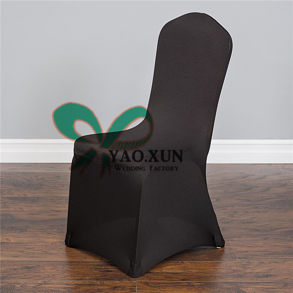 Cheap Wedding Stretch Spandex Chair Cover With Strong Pocket In Black Color