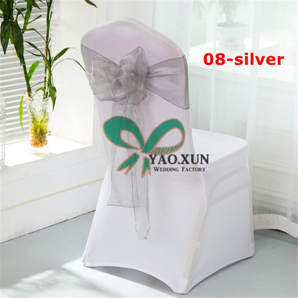 White Spandex Chair Cover/ White Banquet Chair Cover With Black Chair Sash Free Shipping