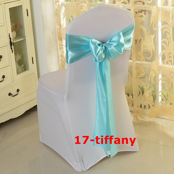 Good Looking Turquoise Color Satin Chair Bow \ Chair Sash Used On Chair Cover Free Shipping