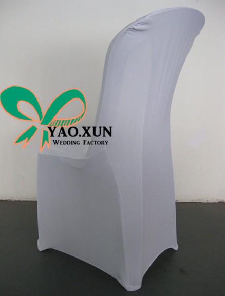 White Color Plastic Chair Cover \ Lycra Spandex Chair Cover For Plastic Chair