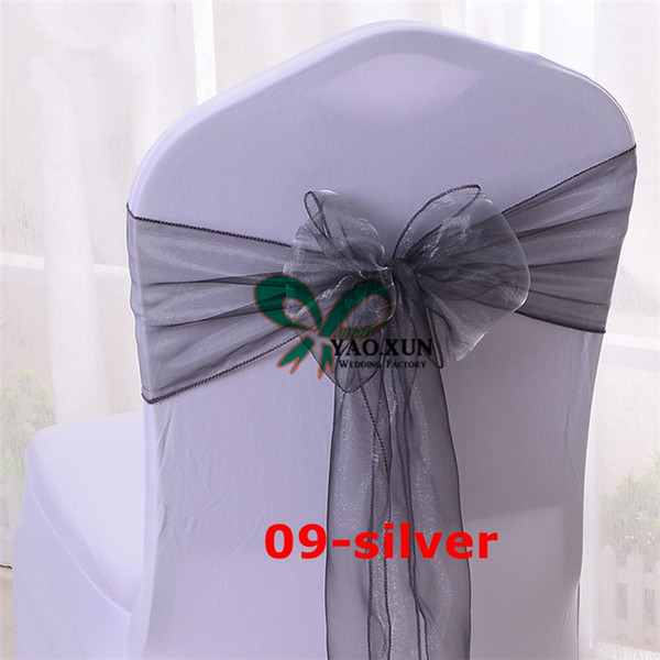 Cheap Price Chair Bow \ Organza Chair Sash Used On Wedding Banquet Chair Cover