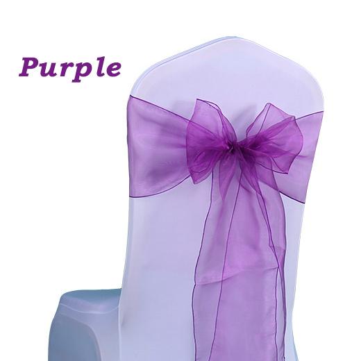 25pc FREE Shipping Wedding Chair Sash Bow Crystal Organza Chair Cover Bow tie Sheer Organza Fabirc Bow for Wedding Anniversary Party Xmas