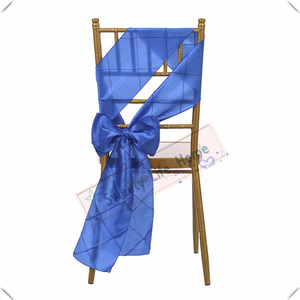 Royal blue sashes Free shipping/Pintuck Taffeta chair sash/ chair bows for Chiavari chairs Party decorations