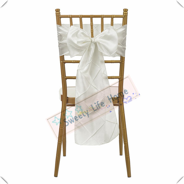 Nice Looking Free shipping/Ivory Pintuck Taffeta chair bands Banquet chair sashes for chair cover Hotel decorations Colorful