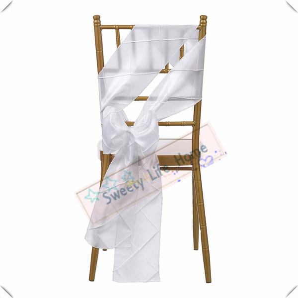 Colorful White sashes Free shipping/Pintuck Taffeta chair sash/ chair bows for Chiavari chairs Party decorations