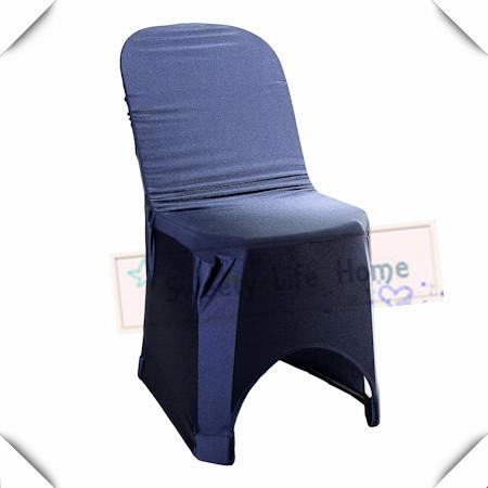 Navy blue color covers Free shipping 50pcs Universal Chair Covers Strech Banquet Chair seats For Plastic Outdoor Chair party