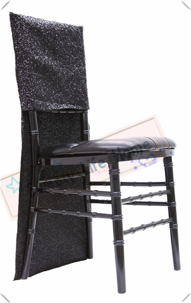 New Products Sequin chiavari chair covers/Black Glitz Banquet chair cover/seats for party Events outdoor chairs decorations