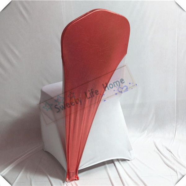 Red color elastic chair hood 50pcs Gold-plated chair cap /Lycra bronzing chair cap for wedding and banquet/Free shipping